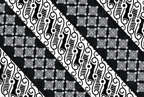 Indonesian batik motif, Batik is a technique of wax-resist dyeing applied to whole cloth, or cloth made using this technique originated from Indonesia. EPS 10