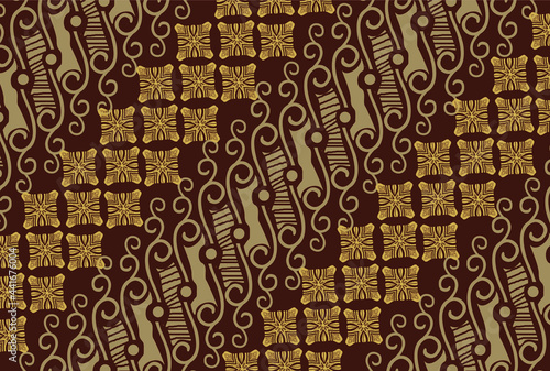 Indonesian batik motif, Batik is a technique of wax-resist dyeing applied to whole cloth, or cloth made using this technique originated from Indonesia. EPS 10