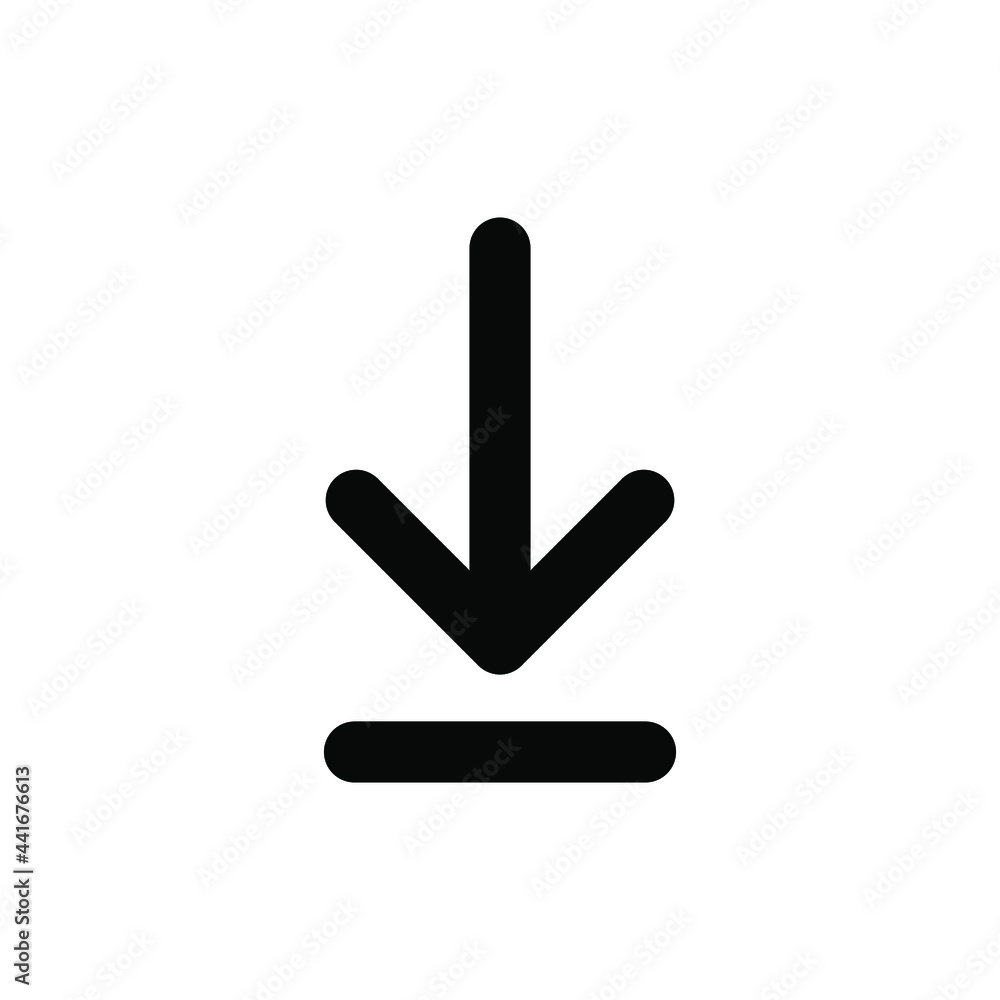 Flat icon illustration vector of download button on white backgrounds. Flat icon illustration vector of download button on white backgrounds.
