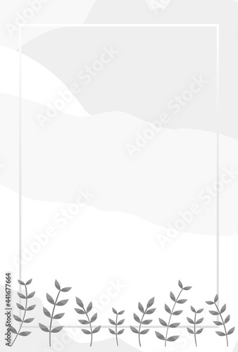 喪中はがき　シンプルな草の背景