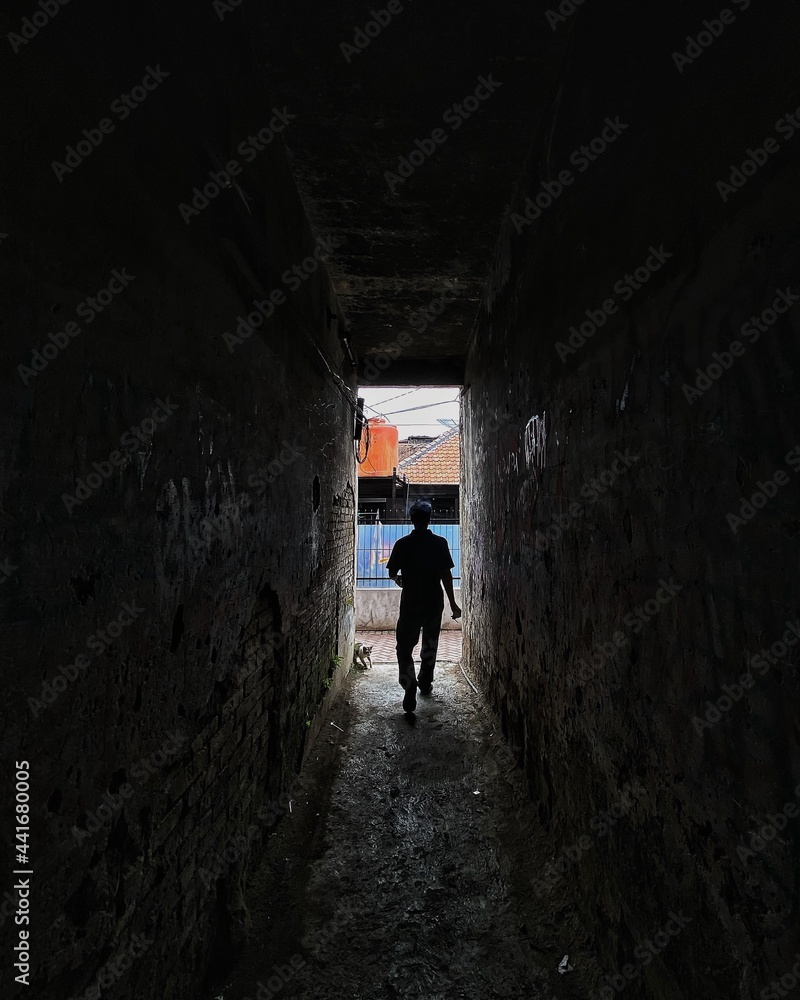 Person in the Tunnel