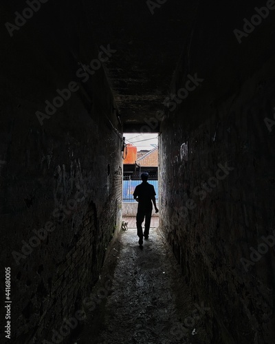 Person in the Tunnel