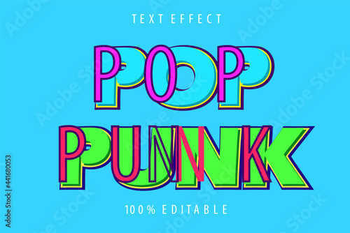 Editable Text Effect POP PUNK