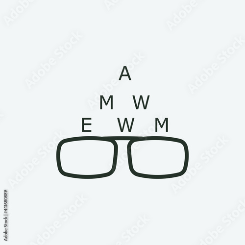 eye test vector icon illustration sign 