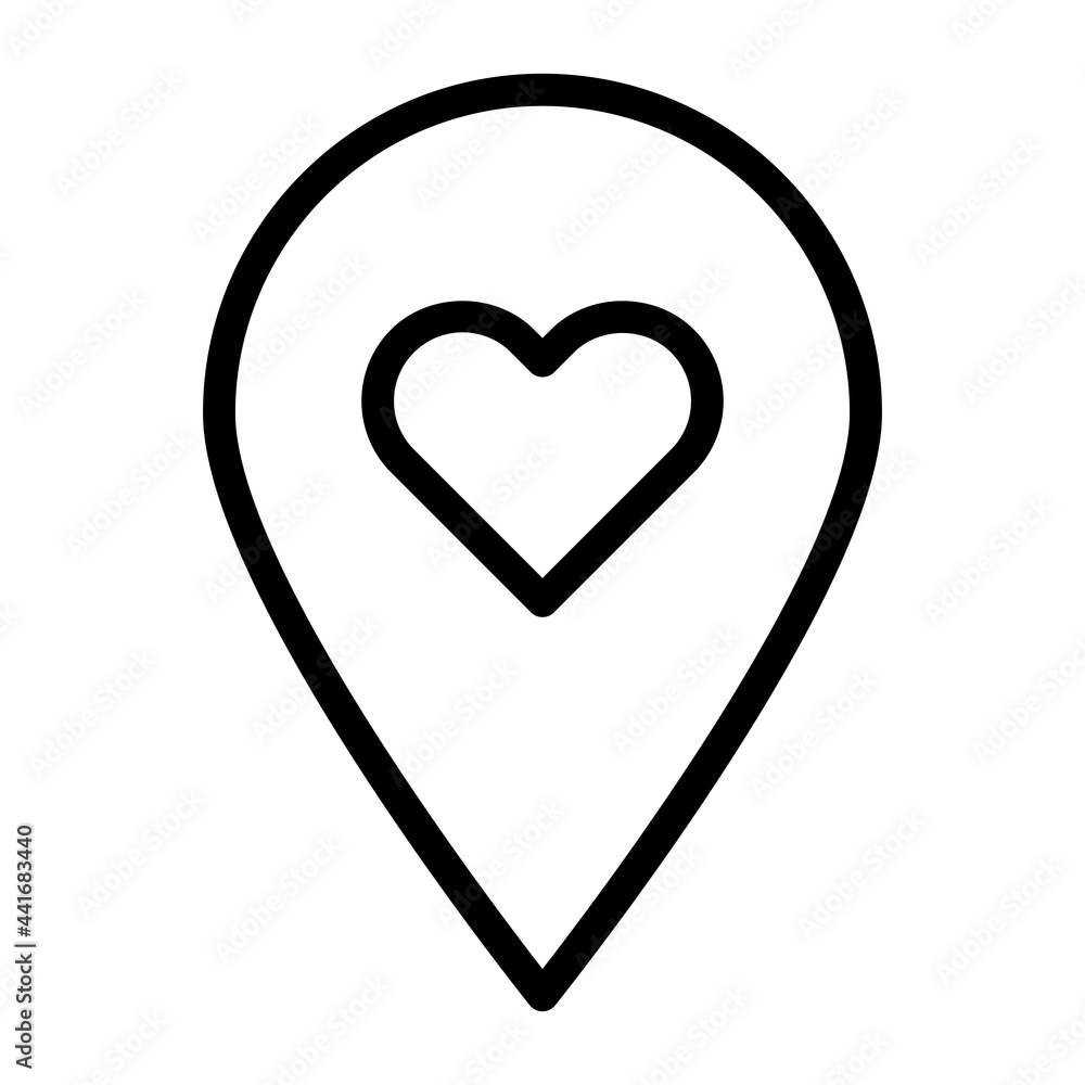 Vector Icons Location Lineal Style. Pixel Perfect and Editable Stroke.