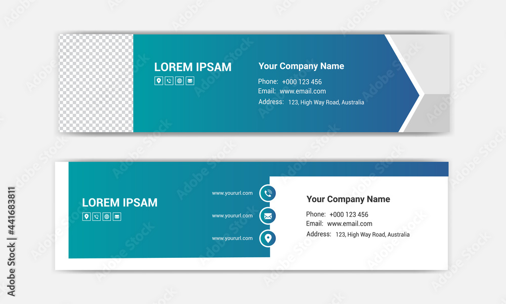 Email signature template design. Email signature template design.