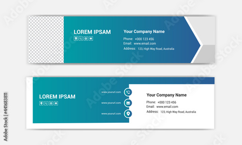  Email signature template design. 