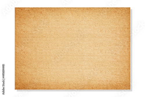 Vintage brown paper texture background isolated , clipping path included for design