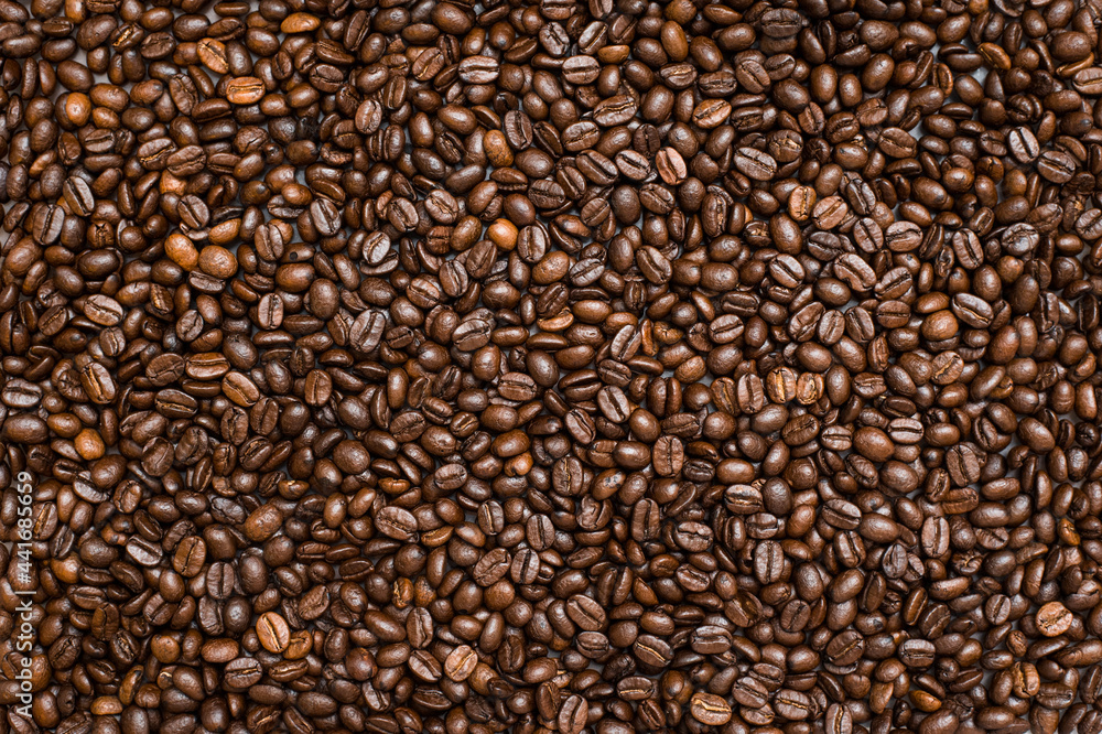 Mixture of different kinds of coffee beans. Coffee Background Mixture of different kinds of coffee beans. Coffee Background