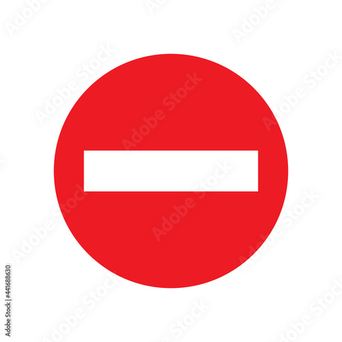 no entry sign vector symbol