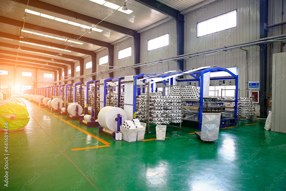 Packaging equipment, industrial factory automation production li - obrazy, fototapety, plakaty 