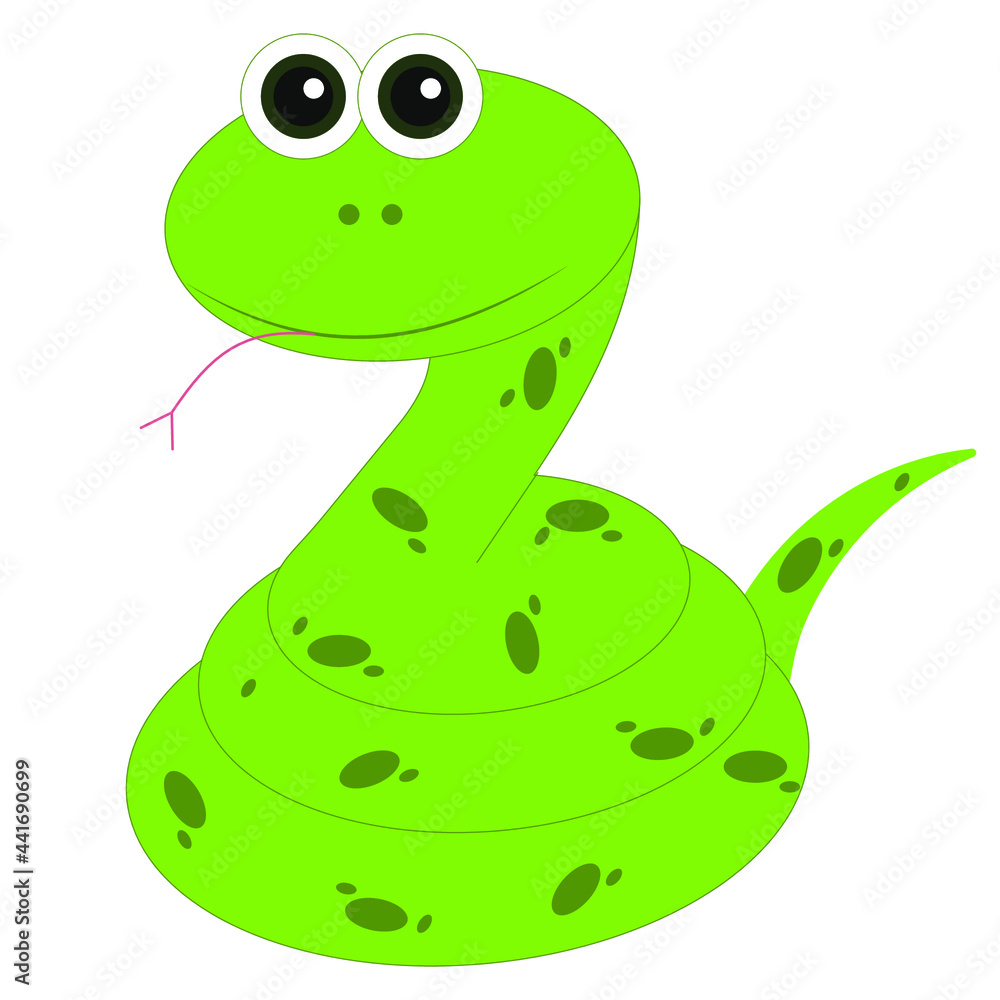 Naklejka premium Funny animals, animal drawings, cartoons, simple colors, children's education