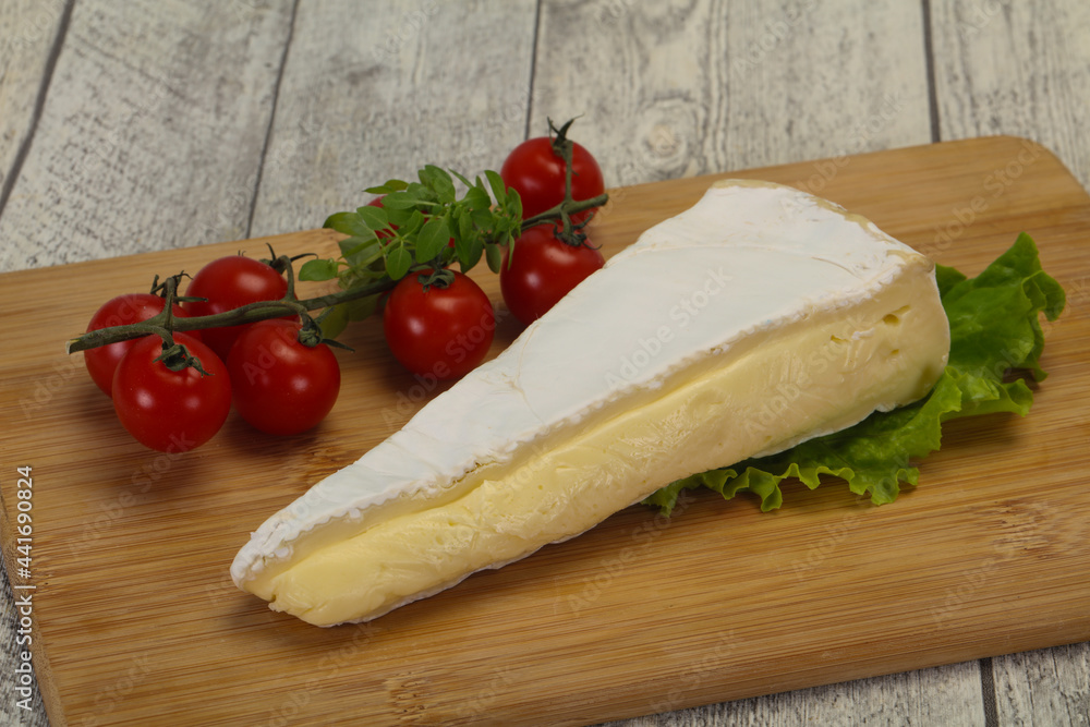 Brie cheese triangle served salad Brie cheese triangle served salad