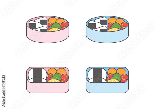  横から見たお弁当のイラスト1
