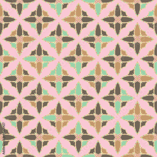 pink and green geometric seamless vector pattern