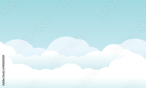 blue sky with cloud cartoon vector