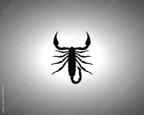 Scorpion Silhouette. Isolated Vector Animal Template for Logo Company, Icon, Symbol etc