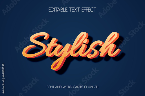 stylish editable 3d text effect