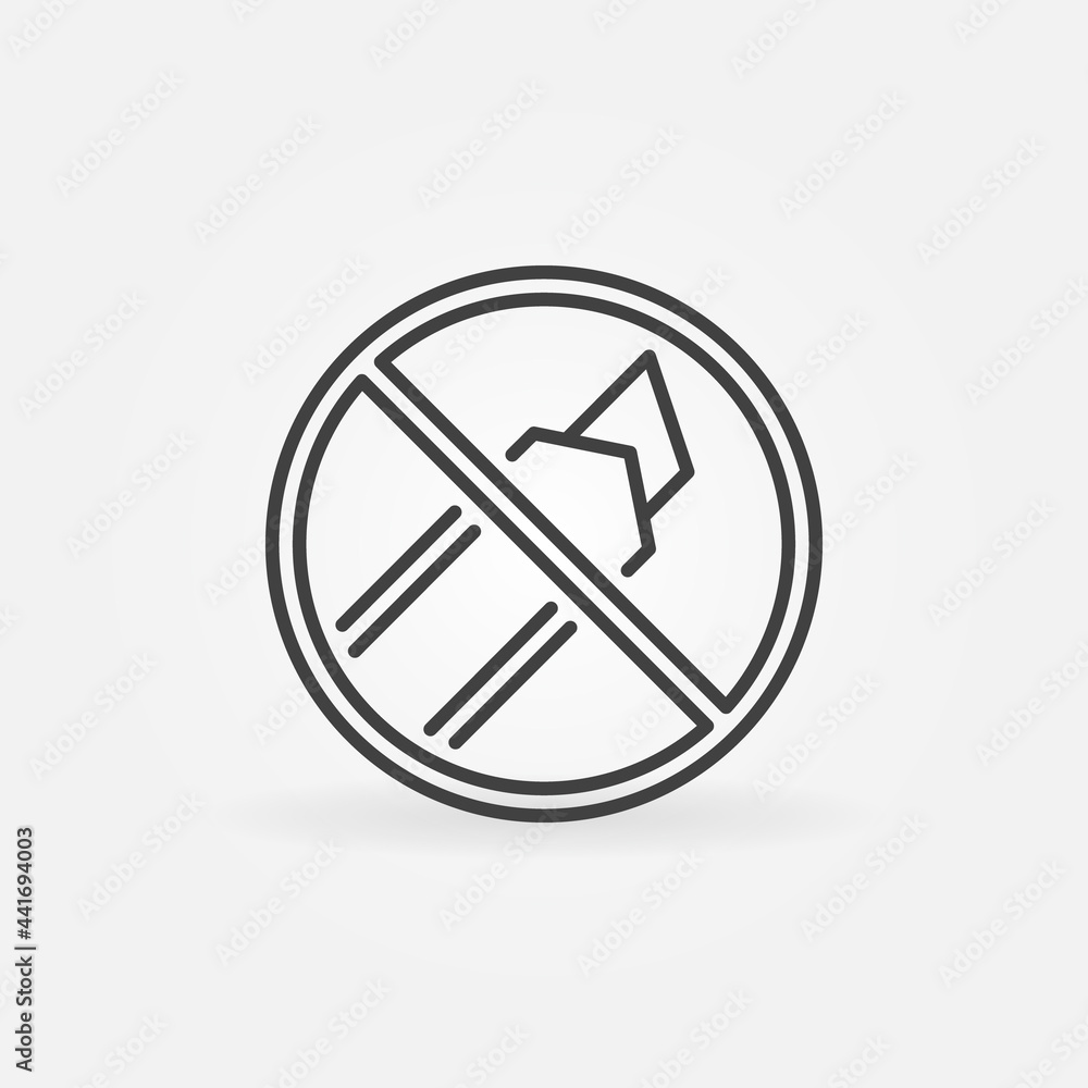 Do not Cut with Stationery Knife vector round outline icon Do not Cut with Stationery Knife vector round outline icon