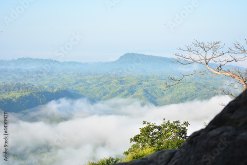 Wallpaper Mural Cloudy weather fog in the mountains Torontodigital.ca