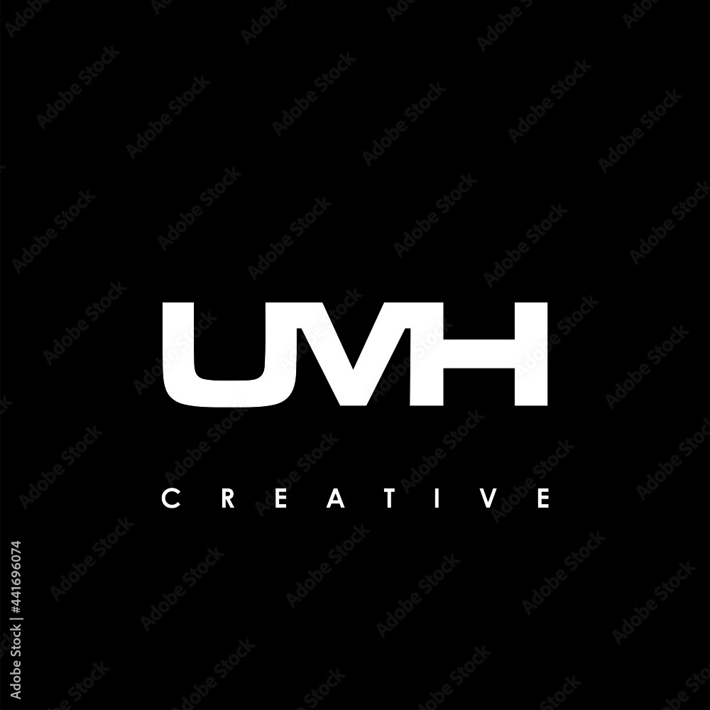UMH Letter Initial Logo Design Template Vector Illustration