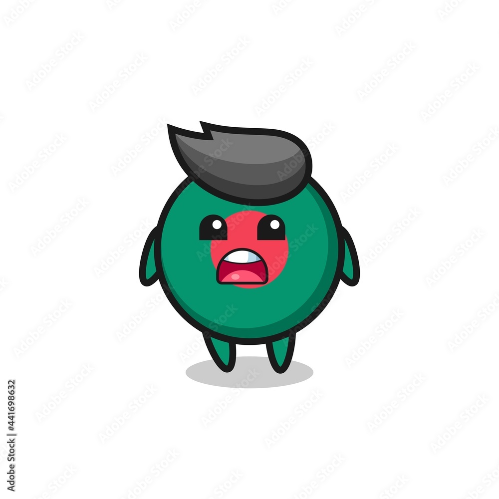 bangladesh flag badge illustration with apologizing expression, saying I am sorry bangladesh flag badge illustration with apologizing expression, saying I am sorry