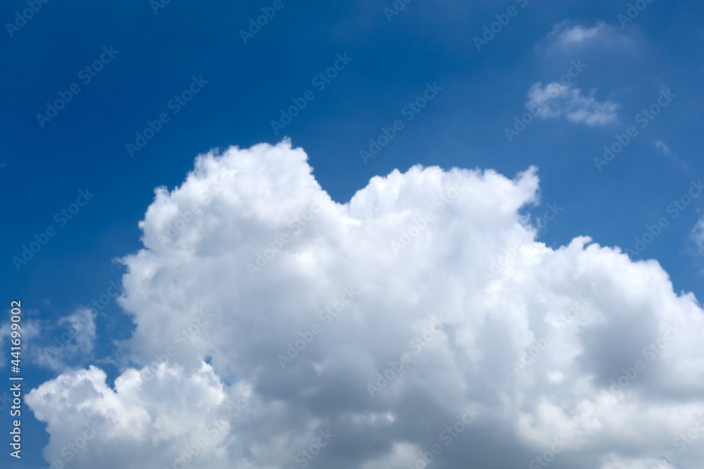 Blue sky with beautiful natural white raining clouds Blue sky with beautiful natural white raining clouds