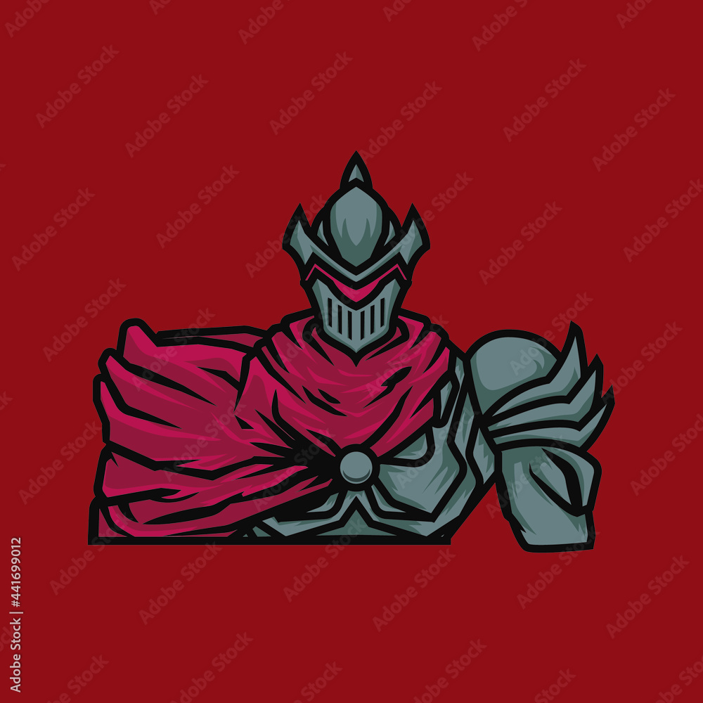 Vector Red Knight Mascot Vector Red Knight Mascot
