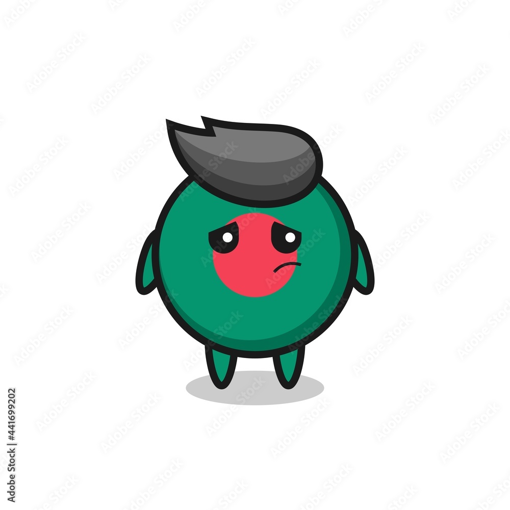 the lazy gesture of bangladesh flag badge cartoon character the lazy gesture of bangladesh flag badge cartoon character