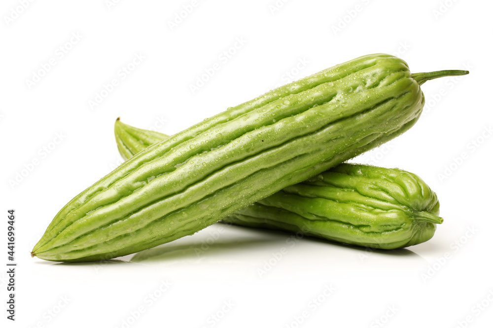 Bitter melon on white background Bitter melon on white background