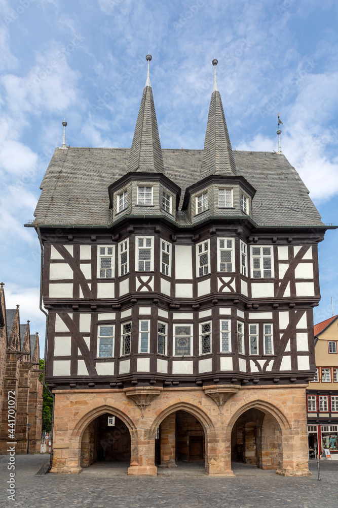 town hall  at central square in Alsfeld, germany