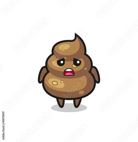 disappointed expression of the poop cartoon