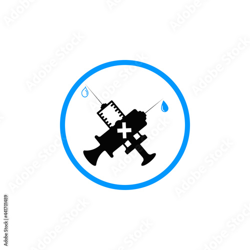 covid 19 vaccinations icon in circle