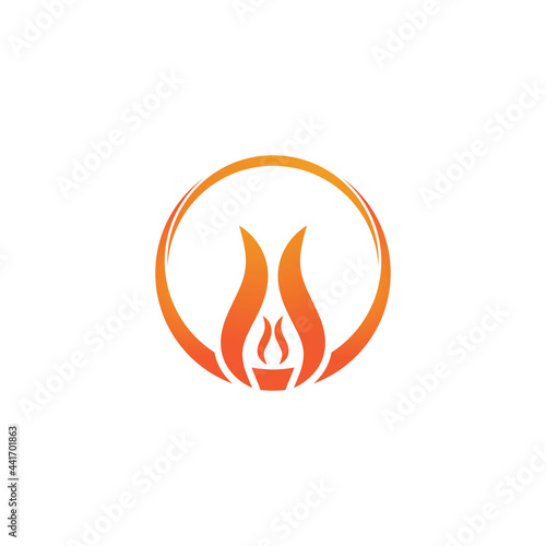 Torch Logo Template vector symbol illustration design