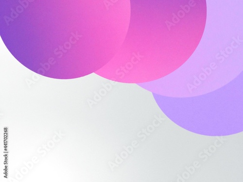 Purple pink gradient circles abstract geometric luxury decorative light grey background