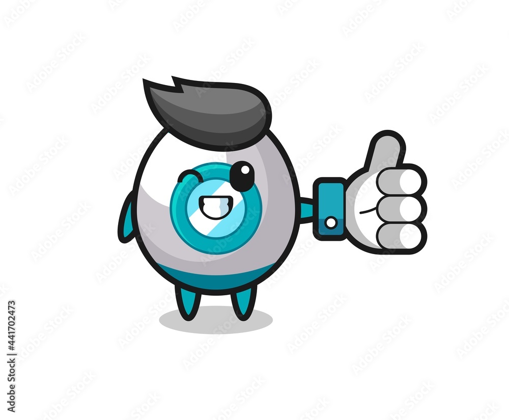 cute rocket with social media thumbs up symbol cute rocket with social media thumbs up symbol