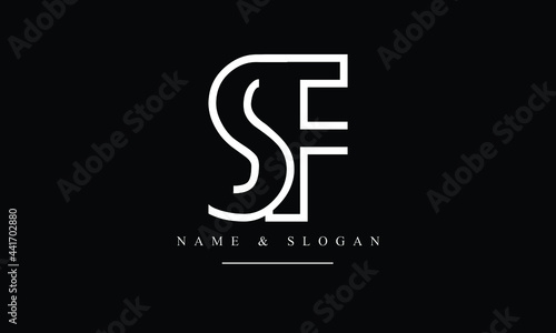 SF, FS, S, F abstract letters logo monogram