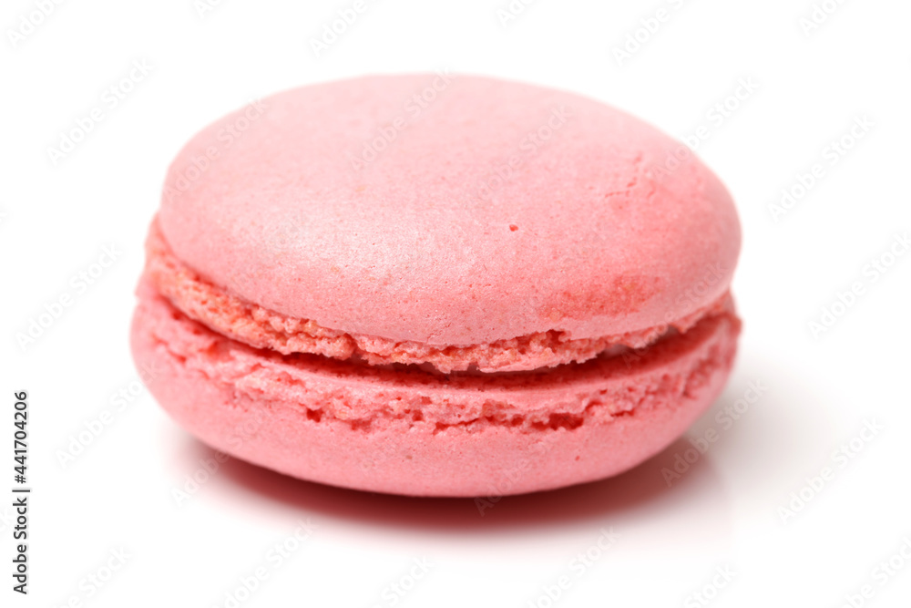 pink macaroon isolated on white pink macaroon isolated on white