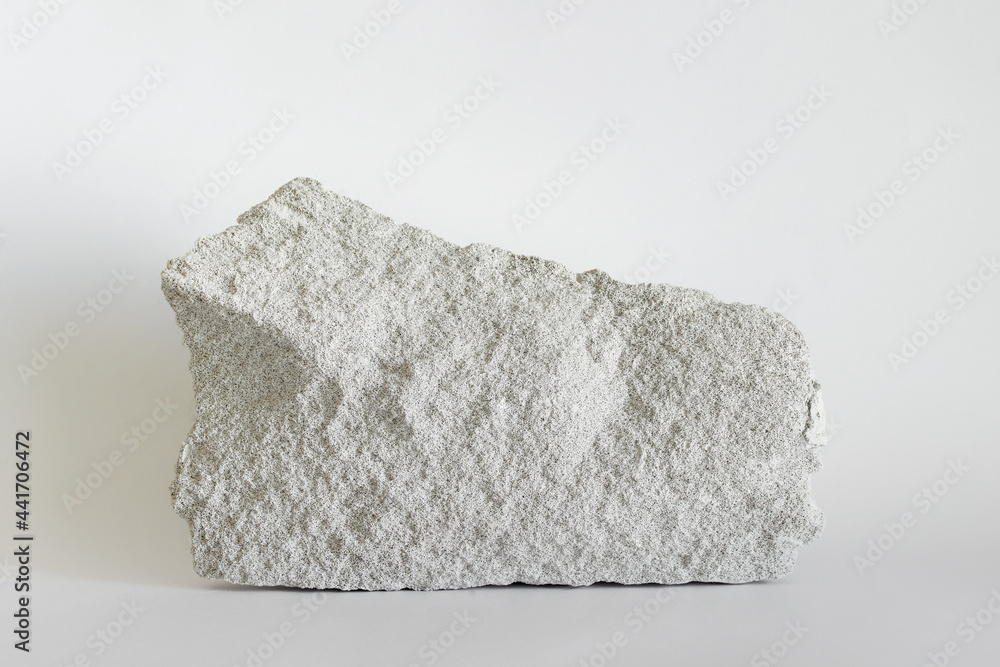 custom made wallpaper toronto digitalLarge white building stone with visible porous surface on white background.