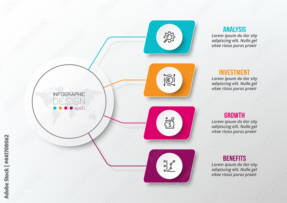 Business concept infographic template with diagram. Business concept infographic template with diagram.
