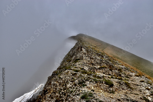 mountain peak in the cloud Italy