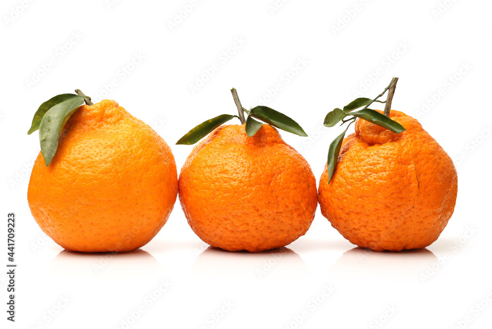 Orange mandarin or tangerine fruit isolated on white background Orange mandarin or tangerine fruit isolated on white background