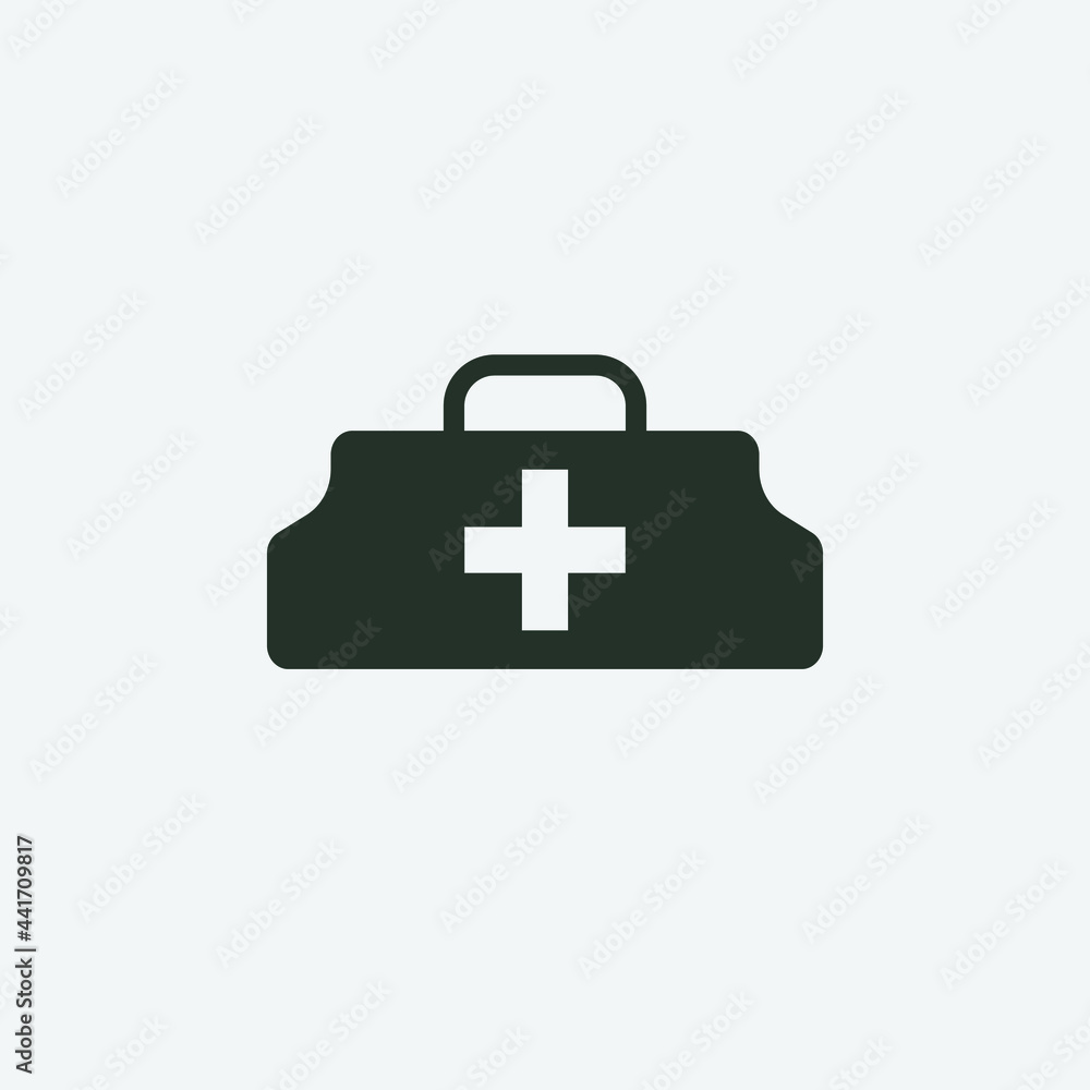 Fototapeta premium first aid kit vector icon illustration sign 