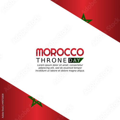 vector graphic of Morocco throne day good for Morocco throne day celebration. flat design. flyer design.flat illustration.
