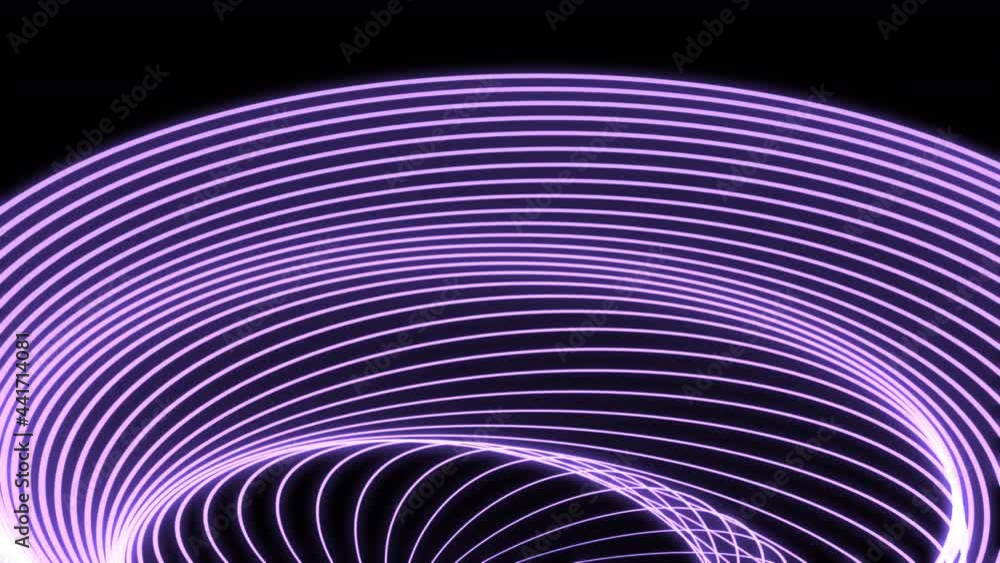 3D Streamline Waves Purple VJ Loop 02 Animation Background 