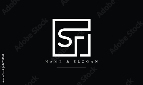 SF, FS, S, F abstract letters logo monogram