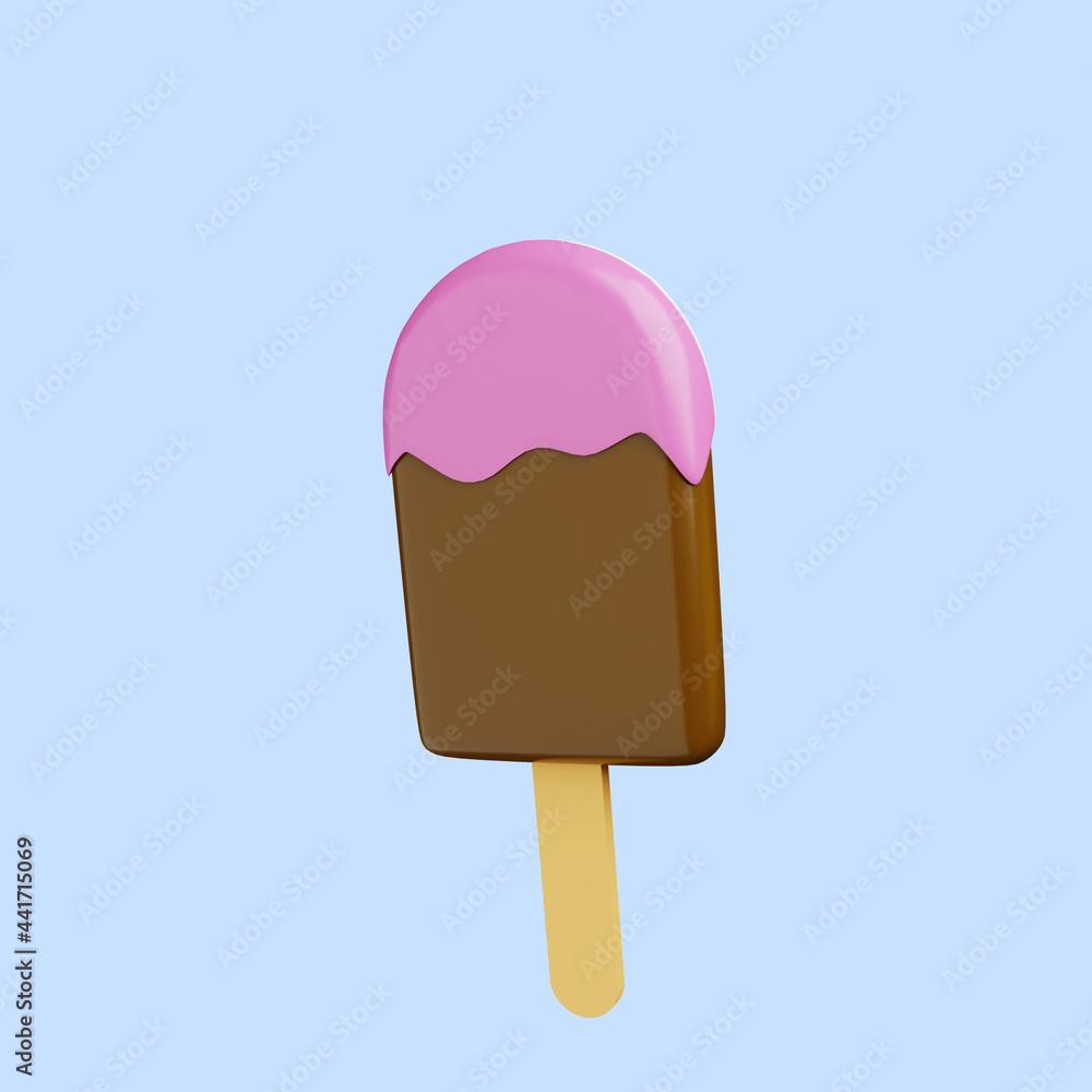 3d illustration of food ice cream 3d illustration of food ice cream