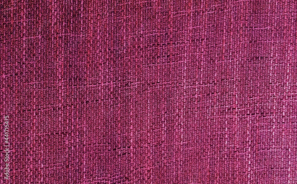 Fabric Overlay. Texture Of Weaving Fabric. Nice Background For Card, Poster Or Website. Abstract Picture in Pink Color. Textured Backdrop.