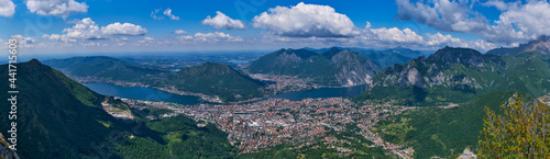 Panoramic view of Lecco and Como Lake