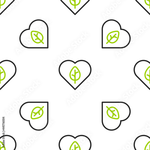 Line Vegan food diet icon isolated seamless pattern on white background. Organic, bio, eco symbol. Vegan, no meat, lactose free, healthy, fresh and nonviolent food. Vector
